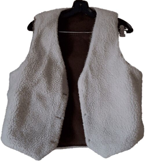 70's Maverick Blue Bell Corduroy Sherpa Vest Mens L Copper Buttons Retro Cowboy - Picture 7 of 12